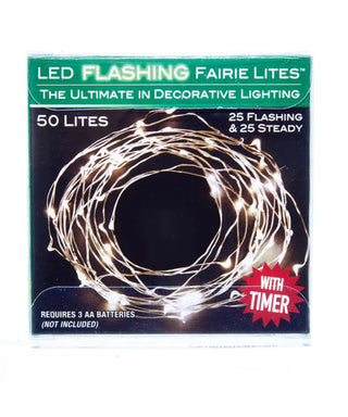 50 Cool White Twinkle Fairie Lites, 17'
