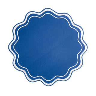 Navy Wavy Scallop Placemat