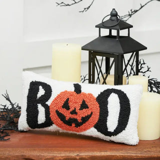 Halloween Boo Pumpkin Throw Pillow