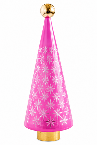 Fetched Etched Cut Glass Tree by Glitterville