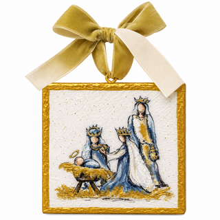Nativity Canvas Ornament