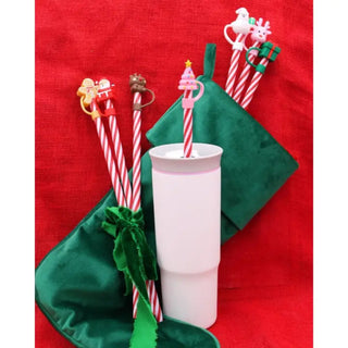 Straws with Silicone Novelty Caps