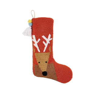 Reindeer Pom Pom Tassel Stocking