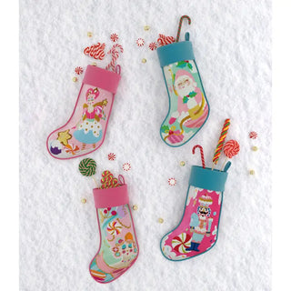 Papa Noel Embroidered Stocking