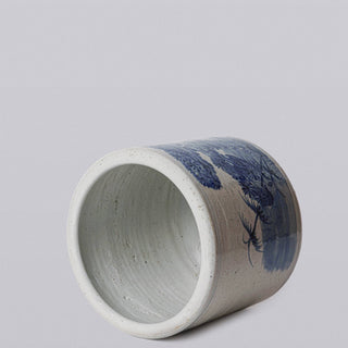 Blue and White Porcelain Three Friends Footed Cachepot