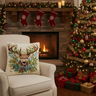Holiday Deer Hook Pillow
