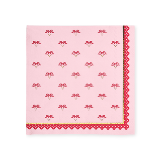 Coquette Christmas Large Bows Party Napkins