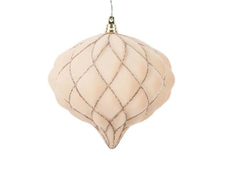 Cream Velvet Kismet Ornament, 6"
