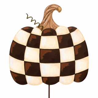 Chocolate Striped & Checked Pumpkin