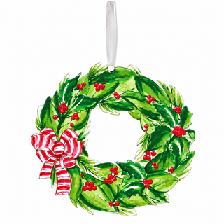 Beck’s Traditional Tidings PVC Wreath Ornaments, S/3