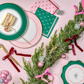 Coquette Christmas Large Bows Party Napkins