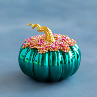 Fluted Pave Glass Pumpkin