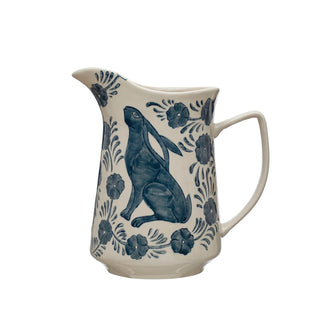 Vintage Rabbit Floral Pitcher