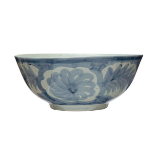 Hand-Painted Stoneware Decorative Bowl