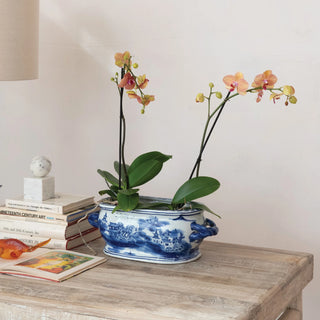 Oval Stoneware Vintage Planter