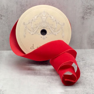Red Weather Resistant Velvet Ribbon, 2.5" X 50YD