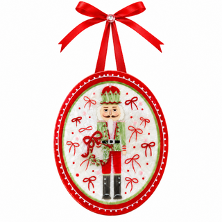 Handmade Oval Capiz Nutcracker Ornaments