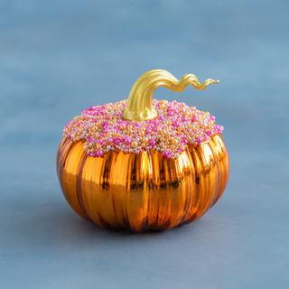 Fluted Pave Glass Pumpkin