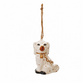 Hand-Painted Staffordshire Dog Christmas Ornament