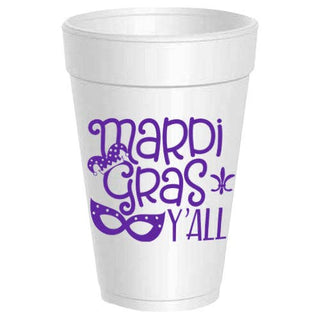 Mardi Gras Y'all Foam Cup Sleeve