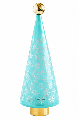 Fetched Etched Cut Glass Tree by Glitterville