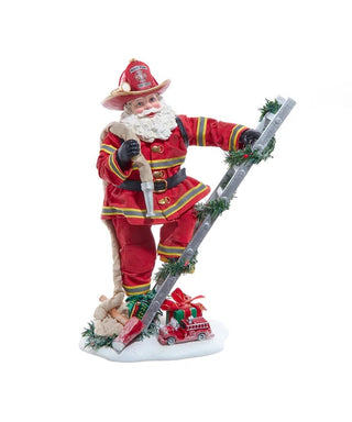 Fireman Santa On Ladder