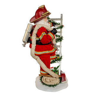 Fireman Santa On Ladder
