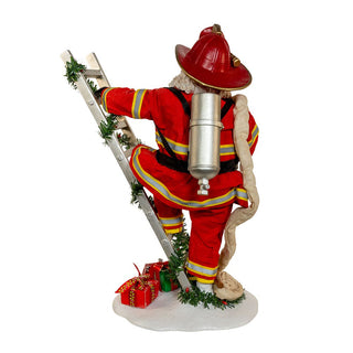 Fireman Santa On Ladder