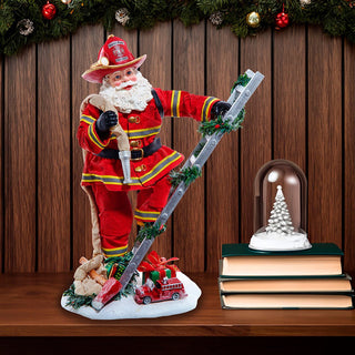 Fireman Santa On Ladder
