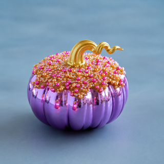 Fluted Pave Glass Pumpkin