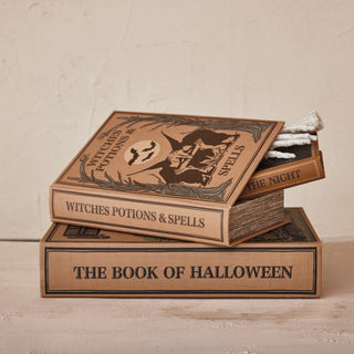 Vintage Halloween Book Storage Boxes
