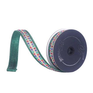 Emerald Nutcracker Jewel Ribbon, 1"X5YD