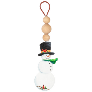 Wood Bead Holiday Ornament
