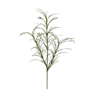 Dark Green Glitter Sequin Pampas Grass Spray, 34"