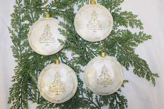Pearl & Gold Christmas Ornaments