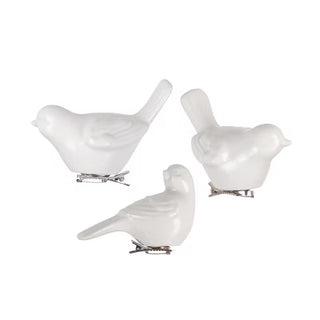 Snowy Bird Clip Ornament Set