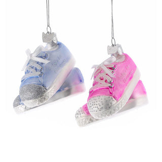 Noble Gems™ Baby Sneakers Glass Ornament
