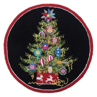 Christmas Tree Round Rug
