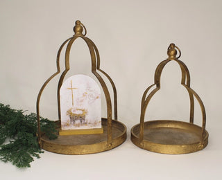 Gold Metal Display Lanterns