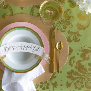 Light Green Damask Runner