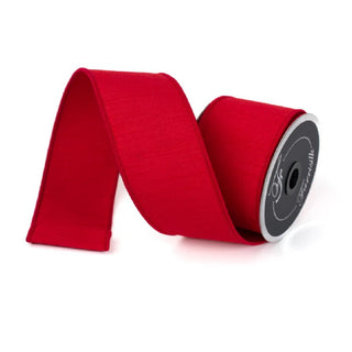 Bold Red Dupion Ribbon, 2.5" X 10YD