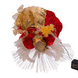 Multicolored Fiber-Optic Red and Gold Angel Treetop
