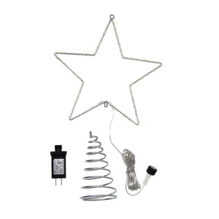 Pre-Lit Metal Wire Star Tree Topper