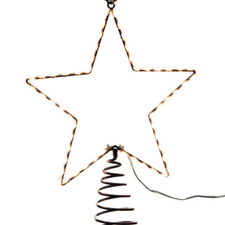 Pre-Lit Metal Wire Star Tree Topper
