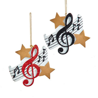 Treble Music Note With Stars Ornament
