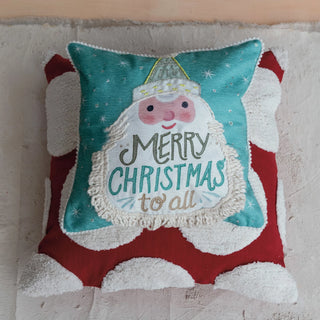 Merry Christmas Pom Pillow