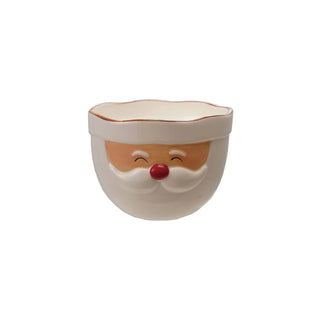 Santa Head Stoneware Mixing Bowl, 6.25"