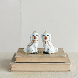 Hand-Painted Staffordshire Dog Christmas Ornament