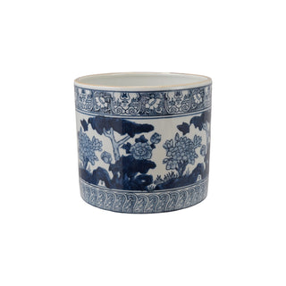 Blue & White Stoneware Planter
