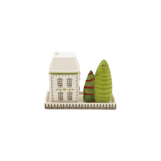 Christmas House & Tree Salt and Pepper Shaker Set